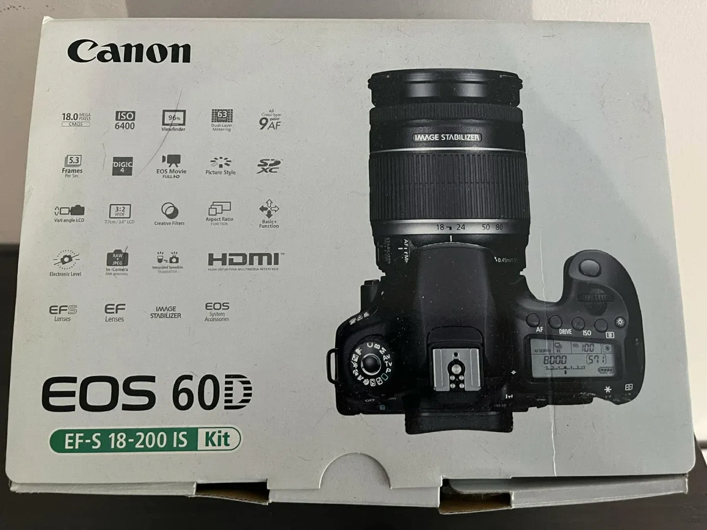 Canon EOS 60D EF-S 18-200 IS Kit image indicator(3)