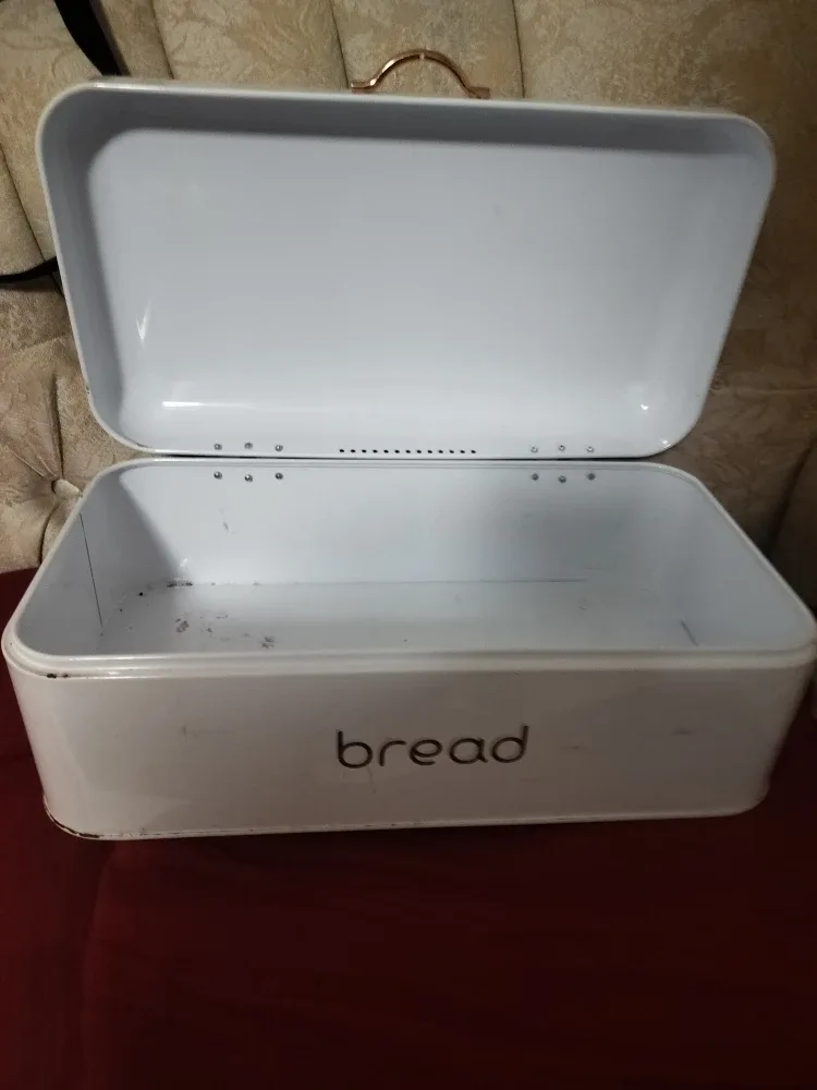 White Metal Bread Box image indicator(2)