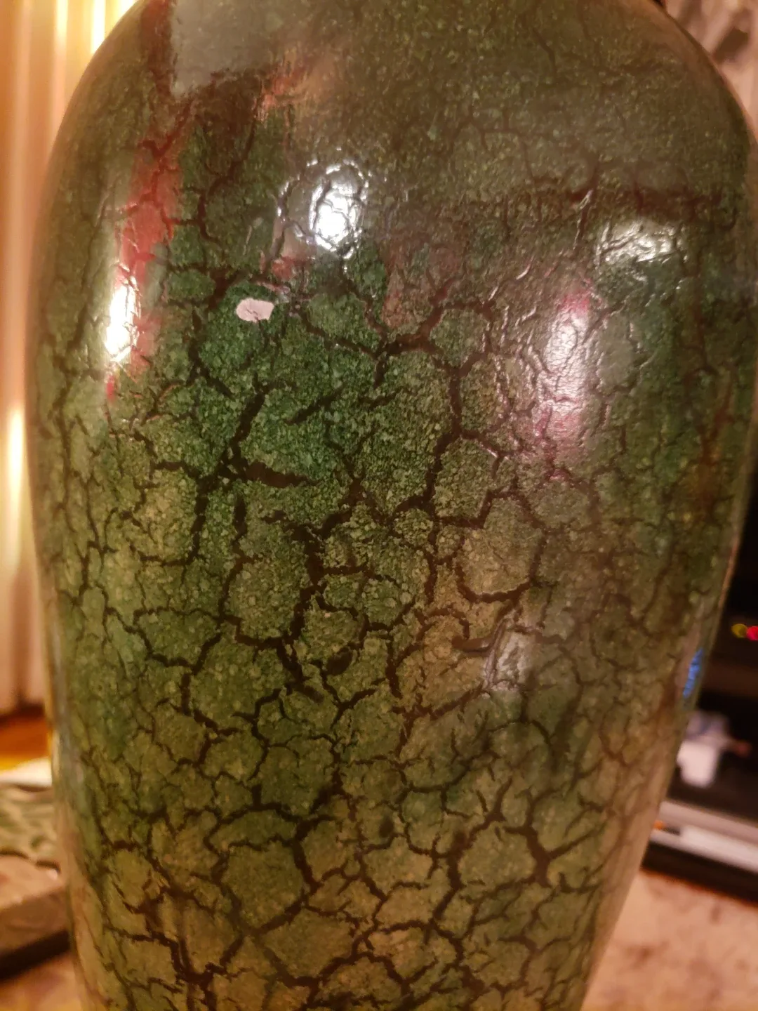 Leeazanne Green Crackle Glaze Table Lamp image indicator(9)