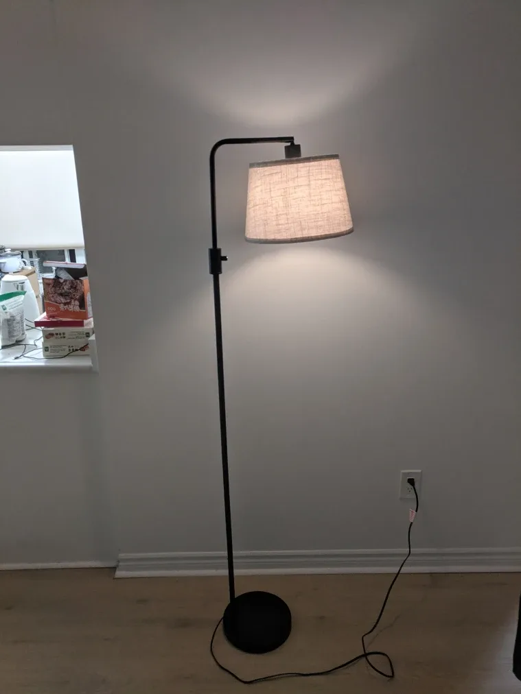Black Floor Lamp with Beige Shade image indicator(5)