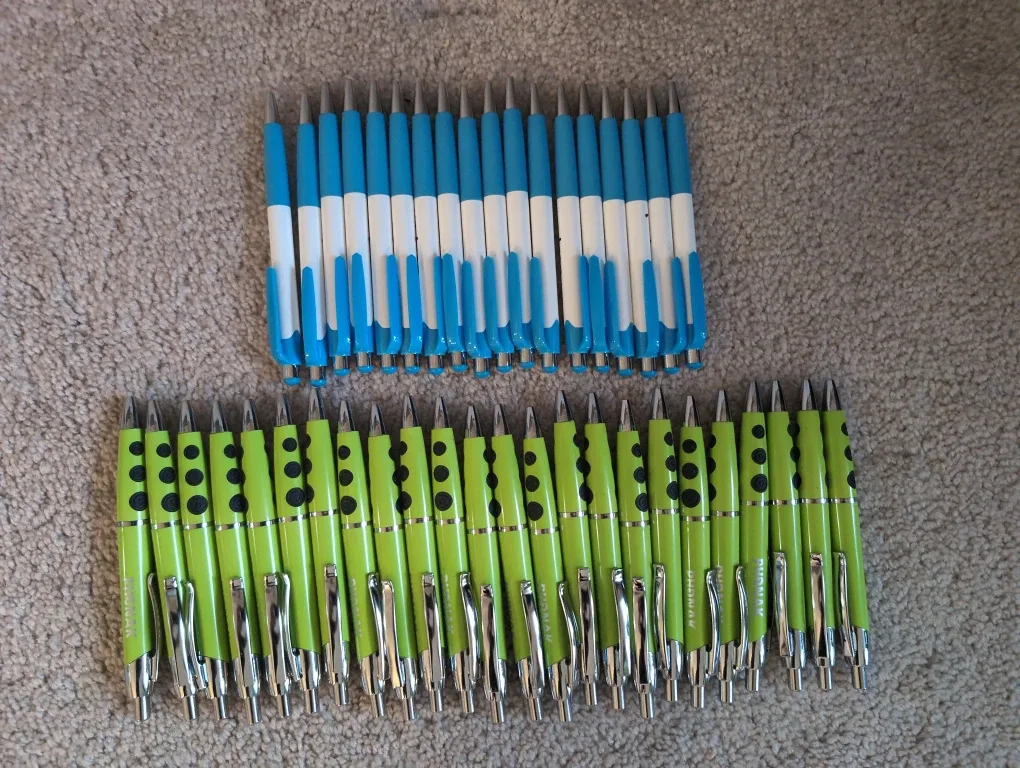 Lot of 40+ Dunmay Pens - Blue & Green