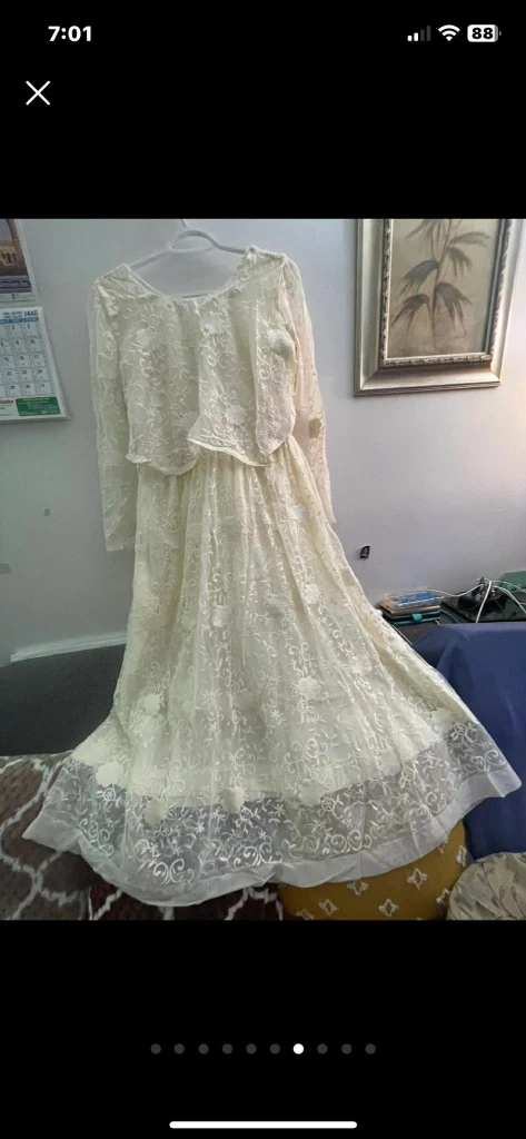 Lace Dress - Cream/Off-White - photo 3