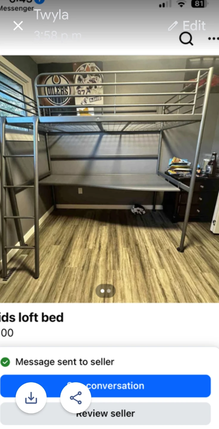 Kids Loft Bed with Desk