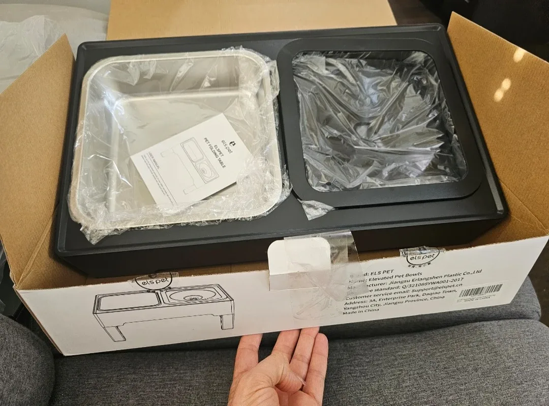 ELS PET Elevated Dog Bowls 4 Heights Adjustable, Raised Dog ... image indicator(8)