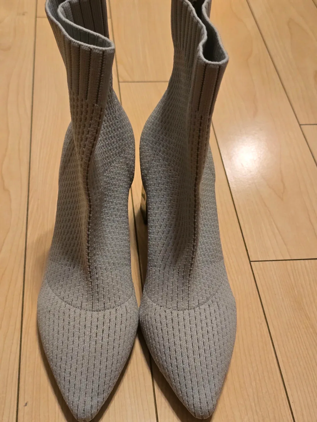 Grey Knit Ankle Boots thumbnail
