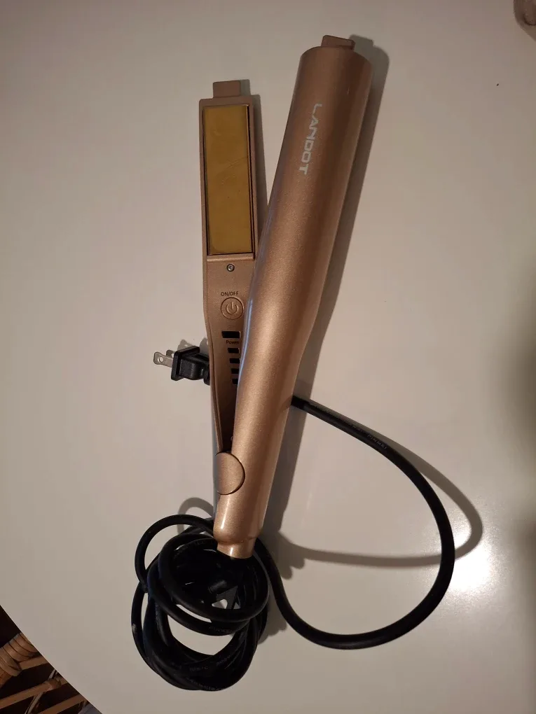 LANDOT 2-in-1 Curling Iron Hair Straightener