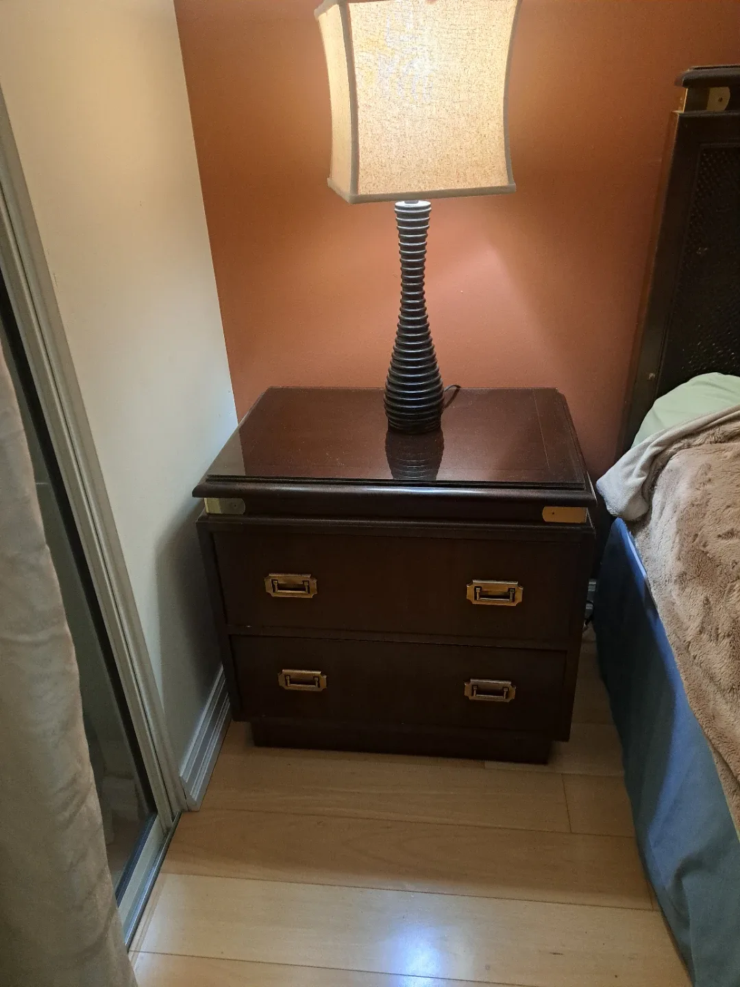 Vintage Dark Wood Bedroom Set