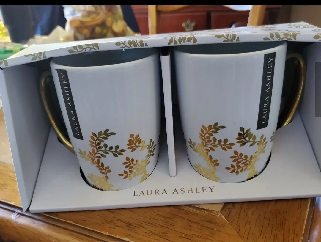 New Laura Ashley 2-Pack Mugs - 15 oz