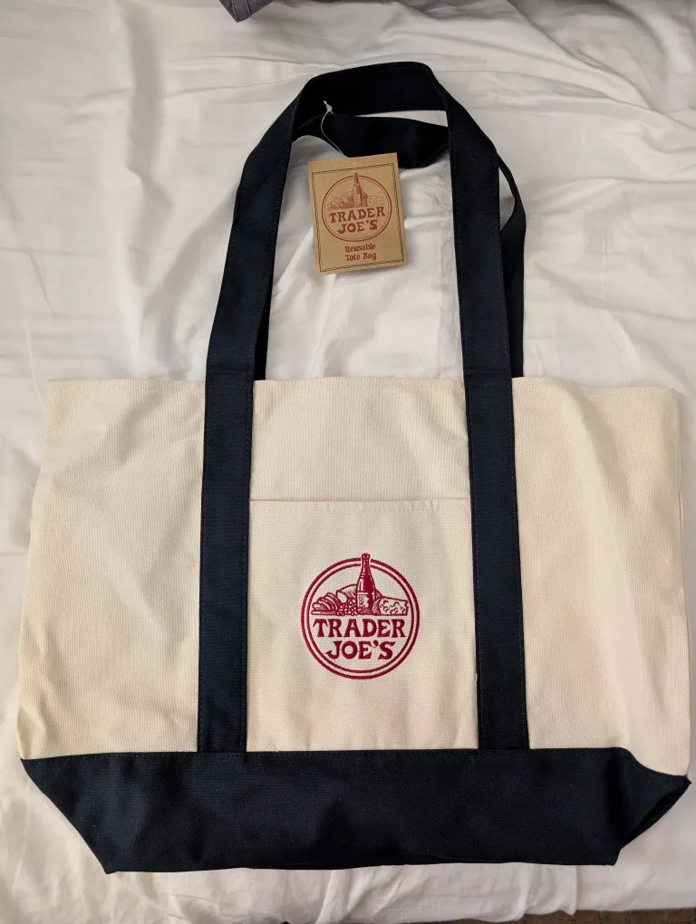 Brand New Trader Joe's Reusable Tote Bag Canvas Bag Supermarket