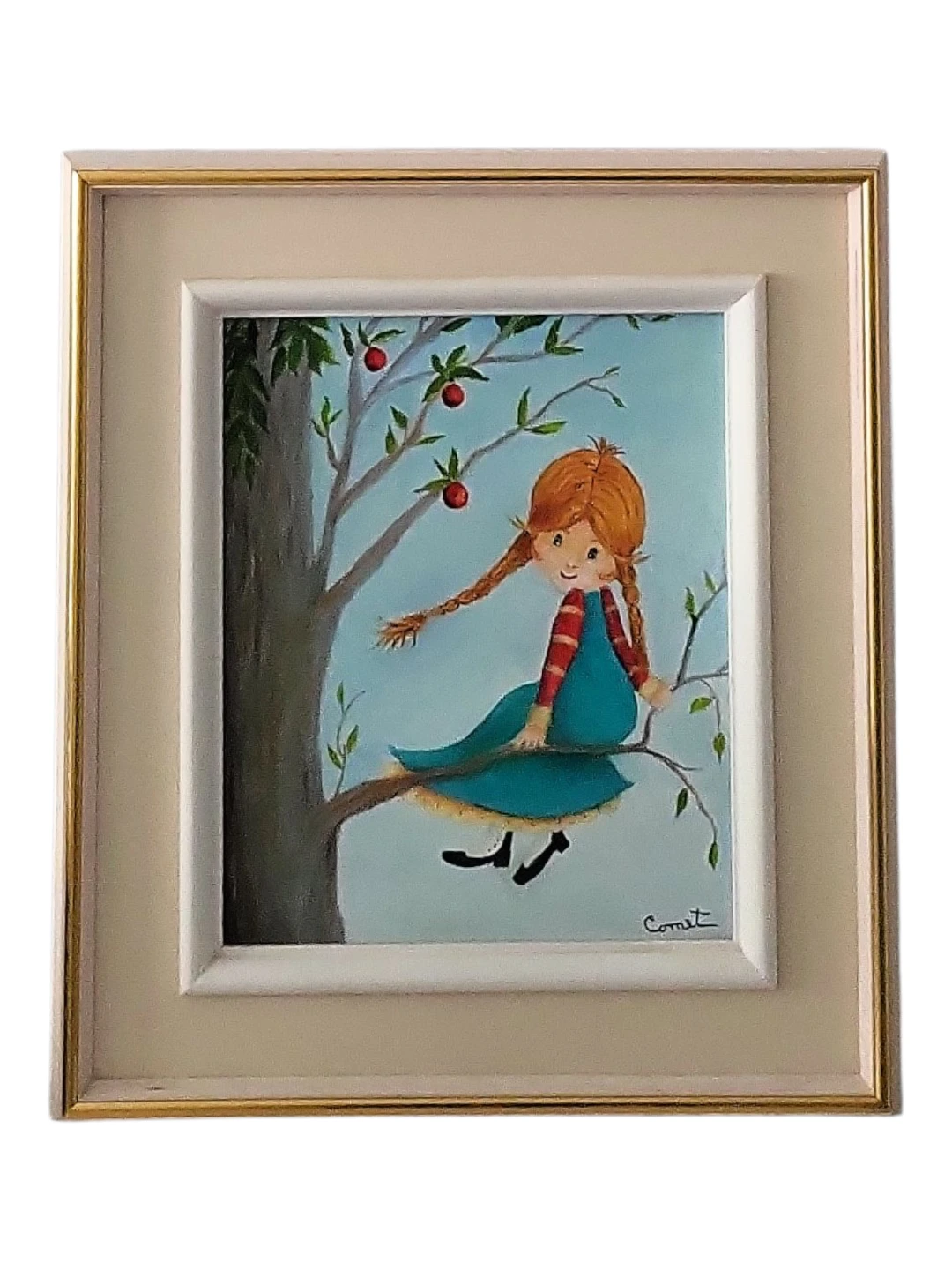 Original art signed "Cornet" Anne of Green Gables Style - photo 3