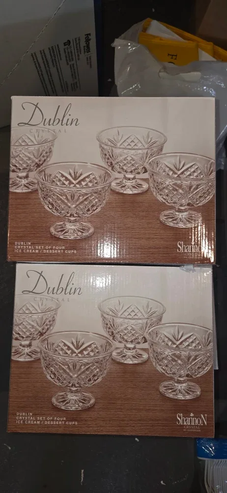 New Dublin Crystal Dessert Cups - Set of 4 by Shannon