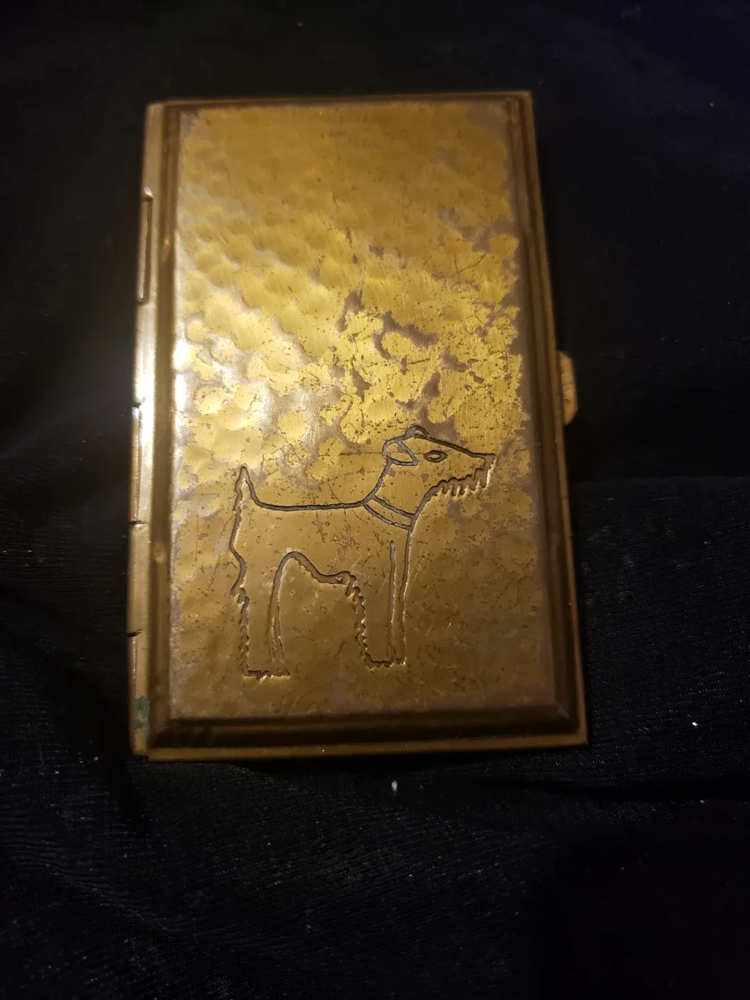 Anthropologie Jack Russell  flip lid cigarette case