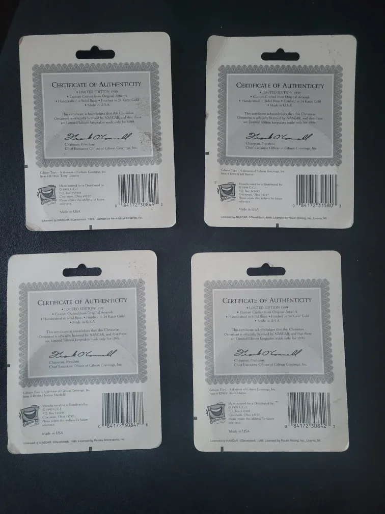 NASCAR 1999 Limited Edition Christmas Ornaments image indicator(6)