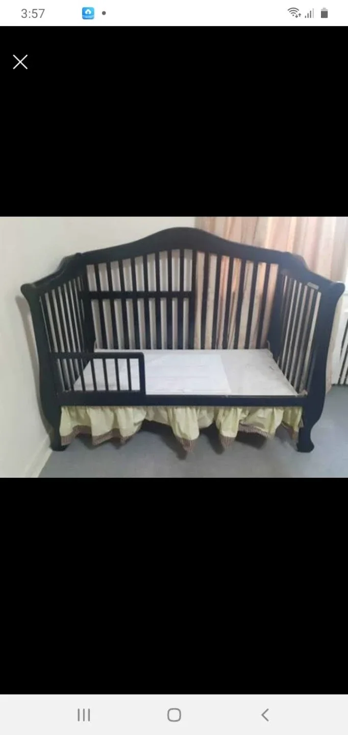 Convertible Baby Crib - Black