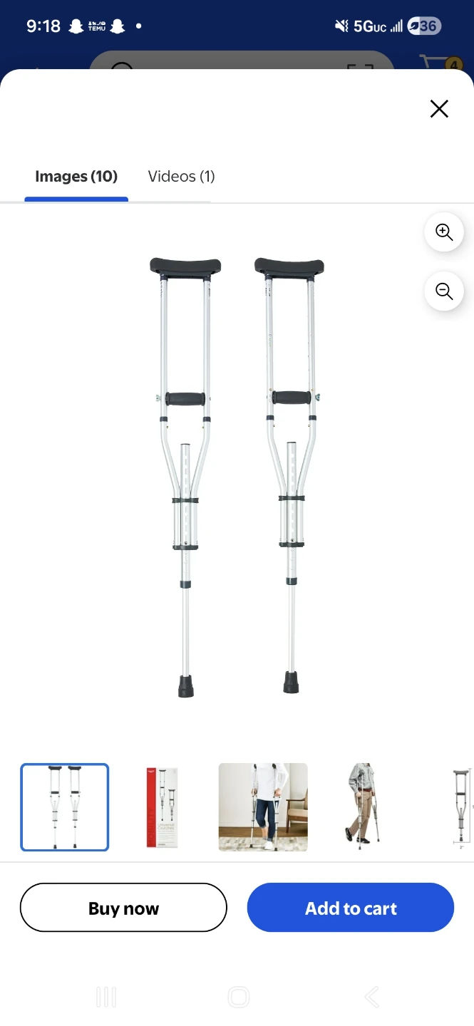 Adult crutches