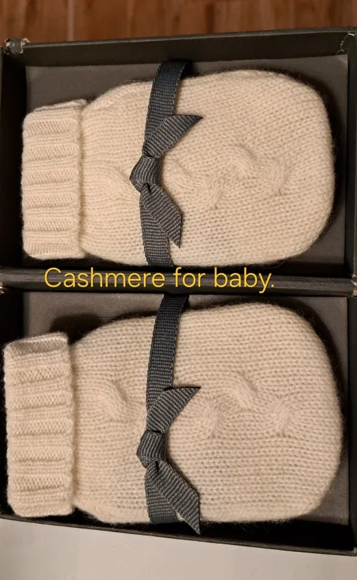 Cashmere Baby Mittens - New in Box