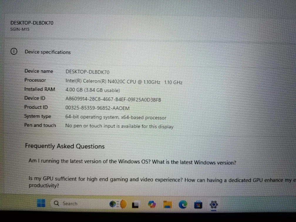 SGIN 15.6" Laptop, Windows 11 Home image indicator(5)