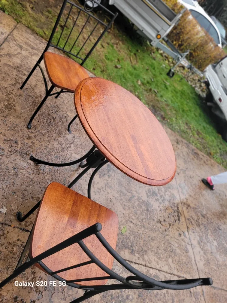 Patio Table Set with Two Chairs