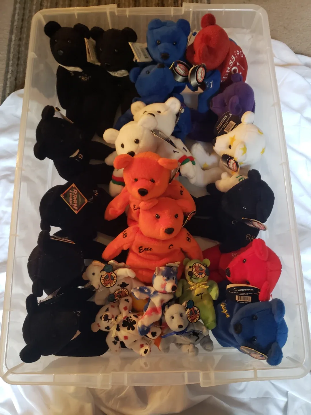 BUNDLE set of 6 "PLANET PLUSH" Beanie Bears image indicator(3)