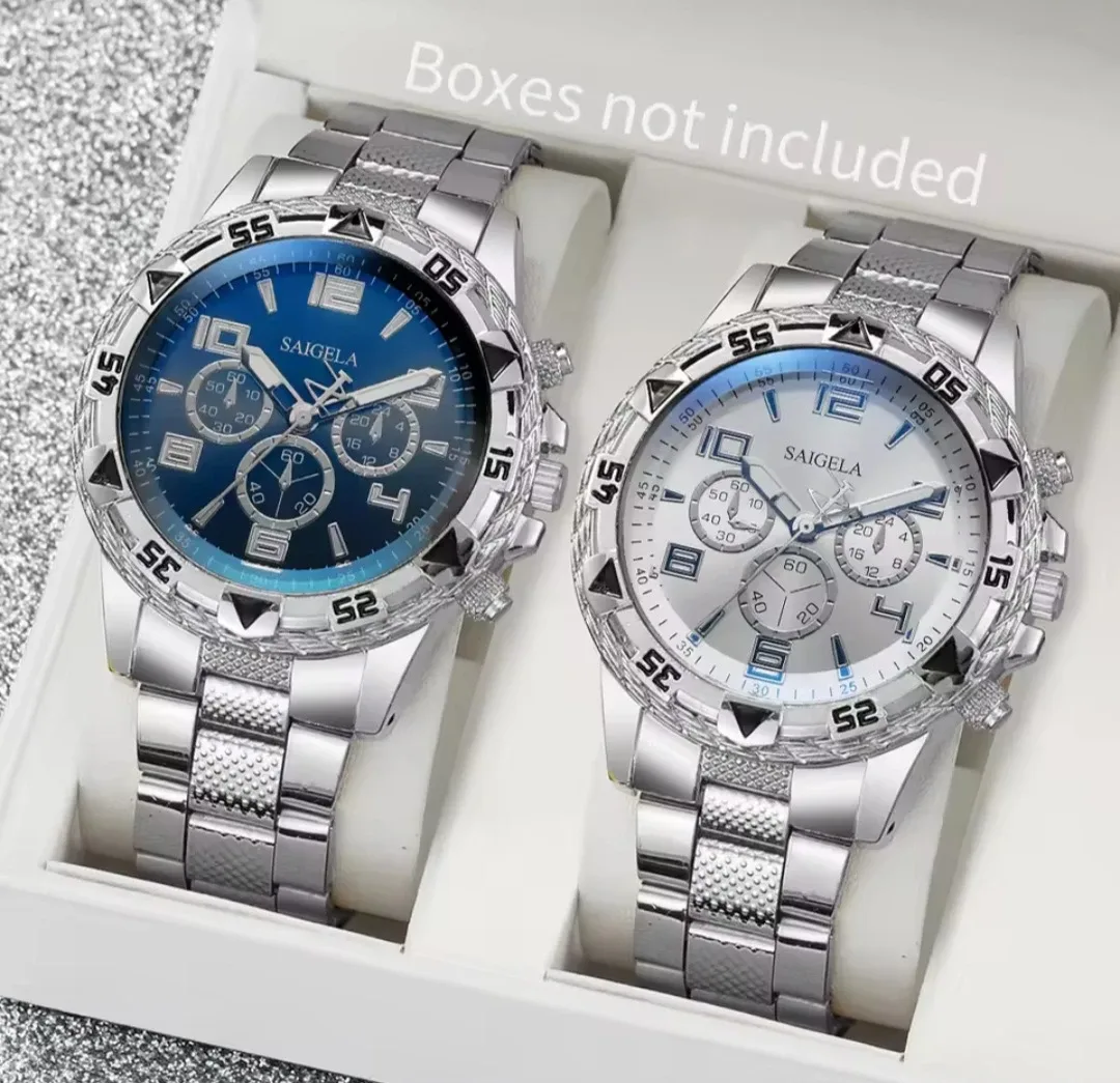 SAIGELA Silver Tone Watch Set