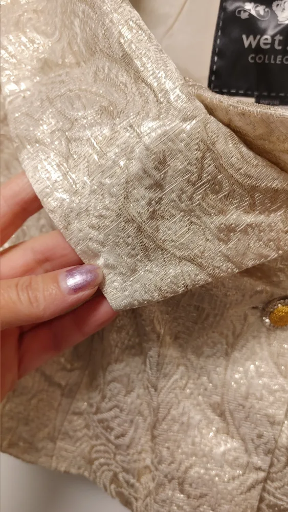 Wet Seal Collection Gold Cropped Jacket size xs image indicator(5)