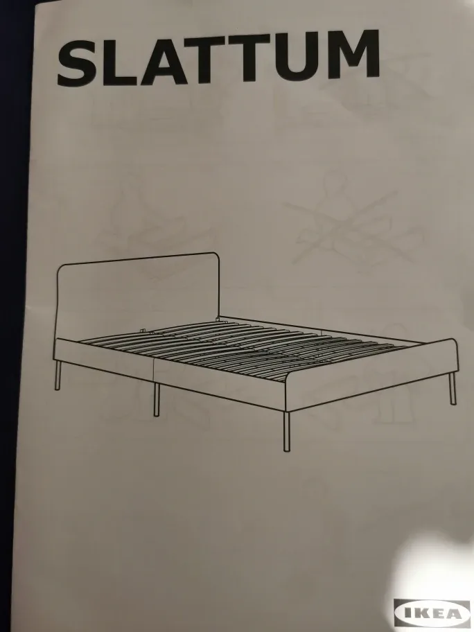 IKEA SLATTUM Upholstered Queen Bed Frame
