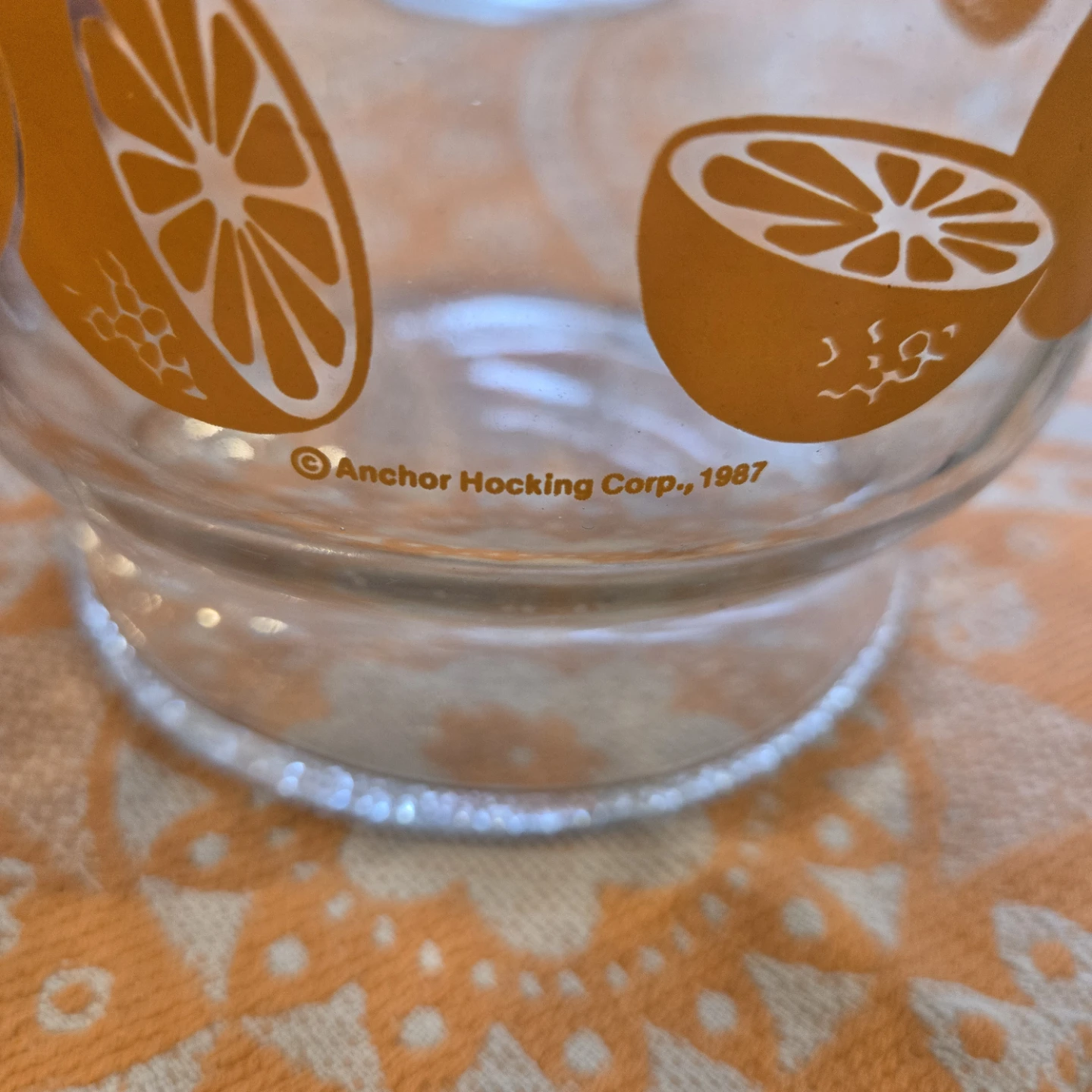Anchor Hocking Corp. 1987 Orange Juice Carafe - photo 3