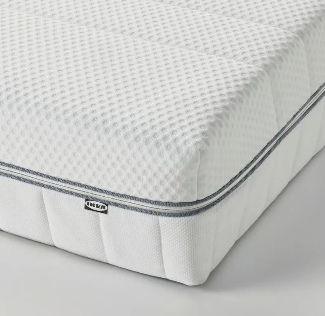 2 piece IKEA Queen Mattress & metal base like NEW!