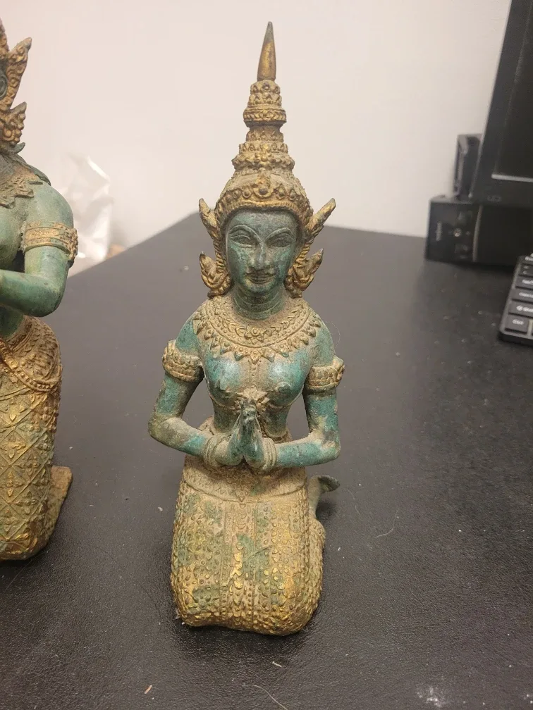Pair of Vintage Thai Angel Figurines image indicator(2)