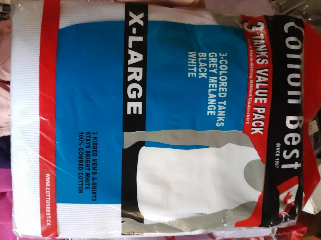 Cotton Best Men's Tank Tops - X-Large - New thumbnail