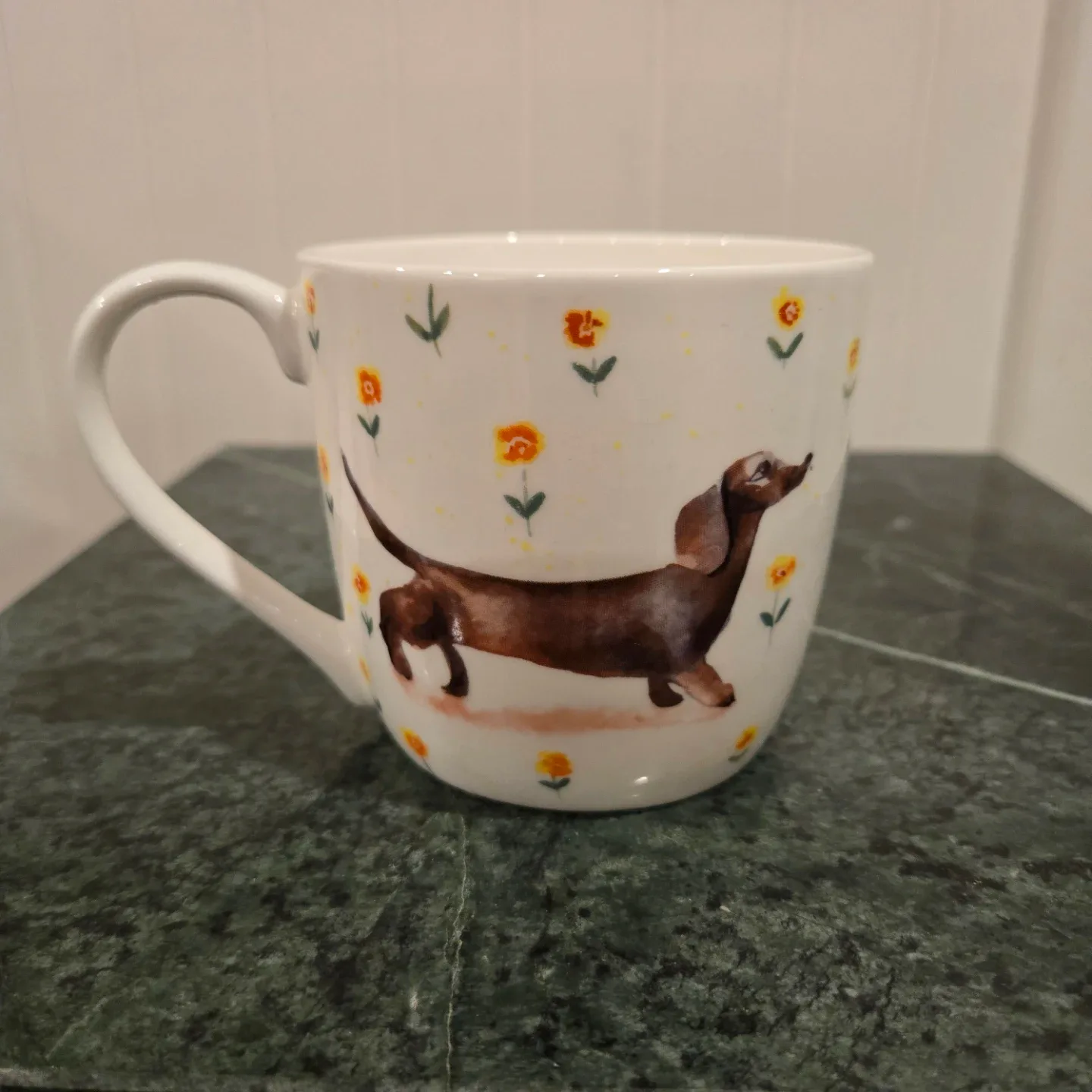 2 sided Daschund Mug by Rose of England