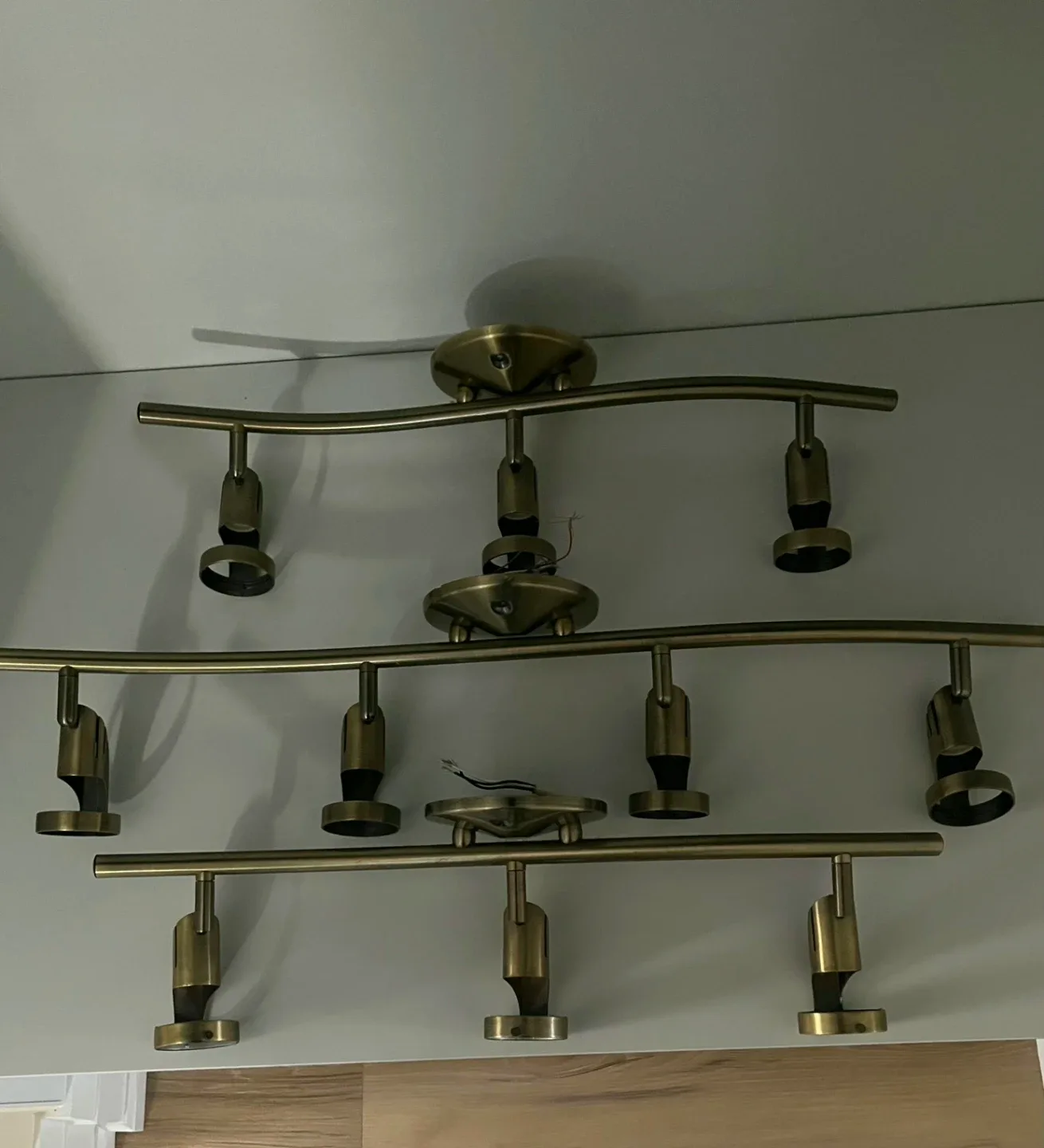 Track Lighting Fixture - Gold Finish