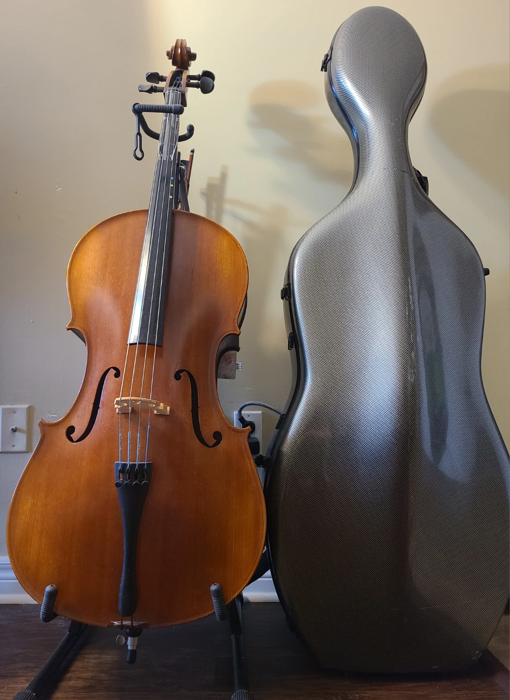 Cello with Bow, Stand & Case
