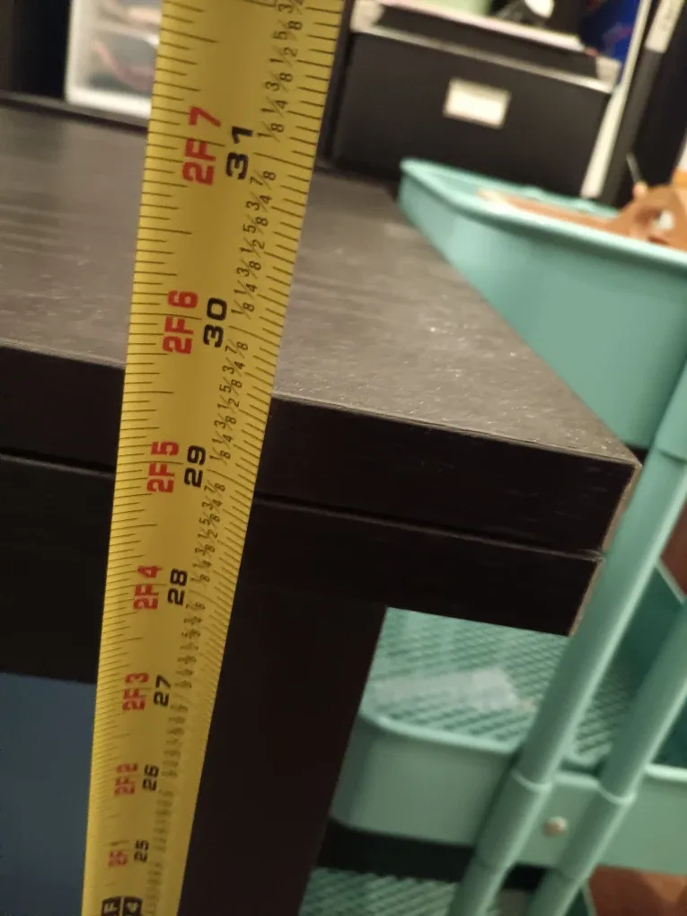 Dark Brown Ikea table with fold out leaf extension image indicator(3)