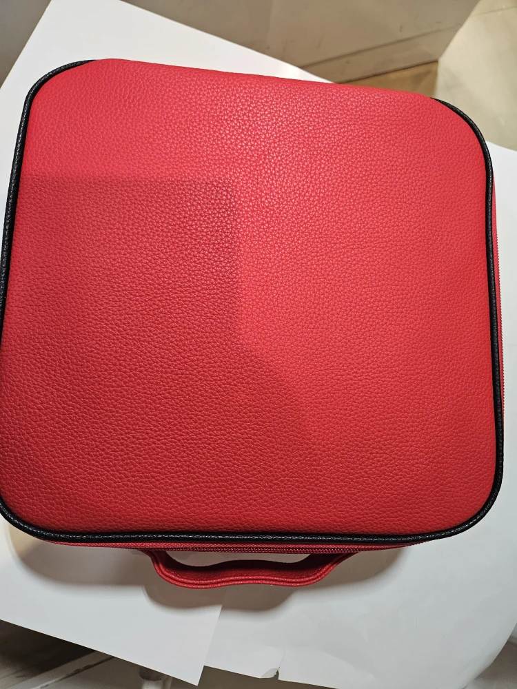 Red Studded Handle Makeup/Cosmetic Case - photo 4