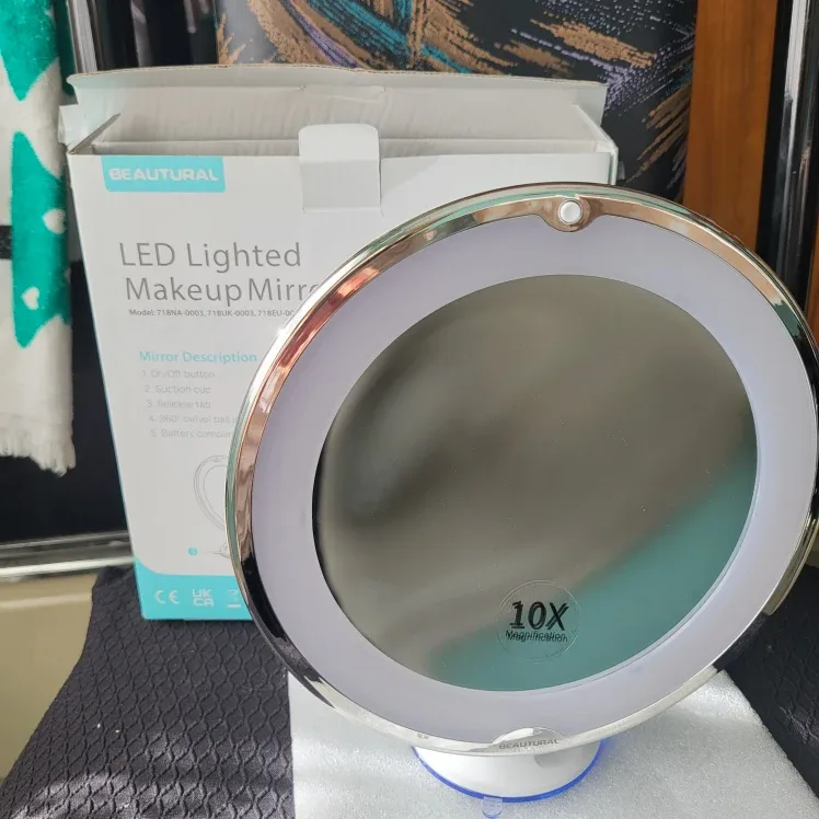 BEAUTURAL LED Lighted Makeup Mirror 10X Magnification