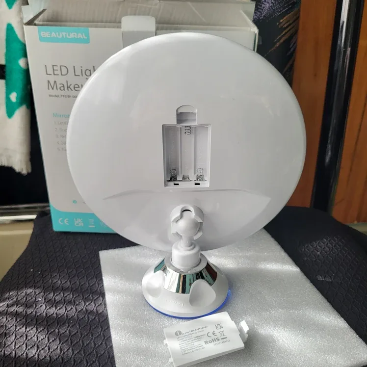 BEAUTURAL LED Lighted Makeup Mirror 10X Magnification image indicator(2)