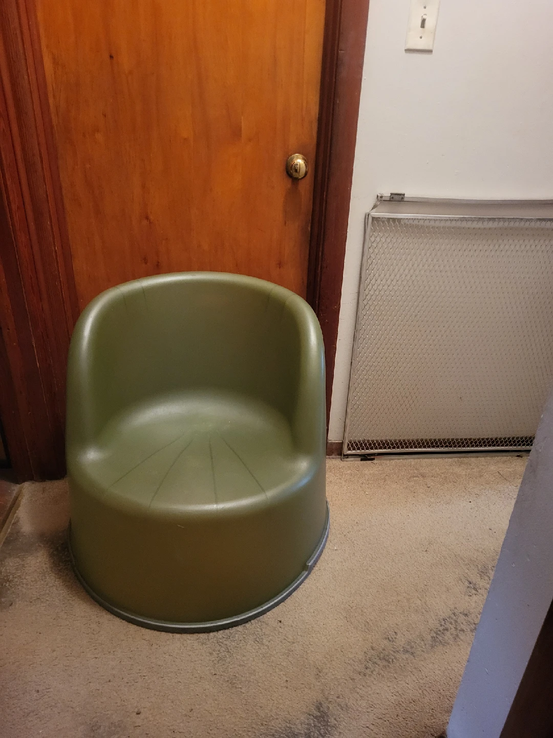Olive Green Plastic ikea Chair