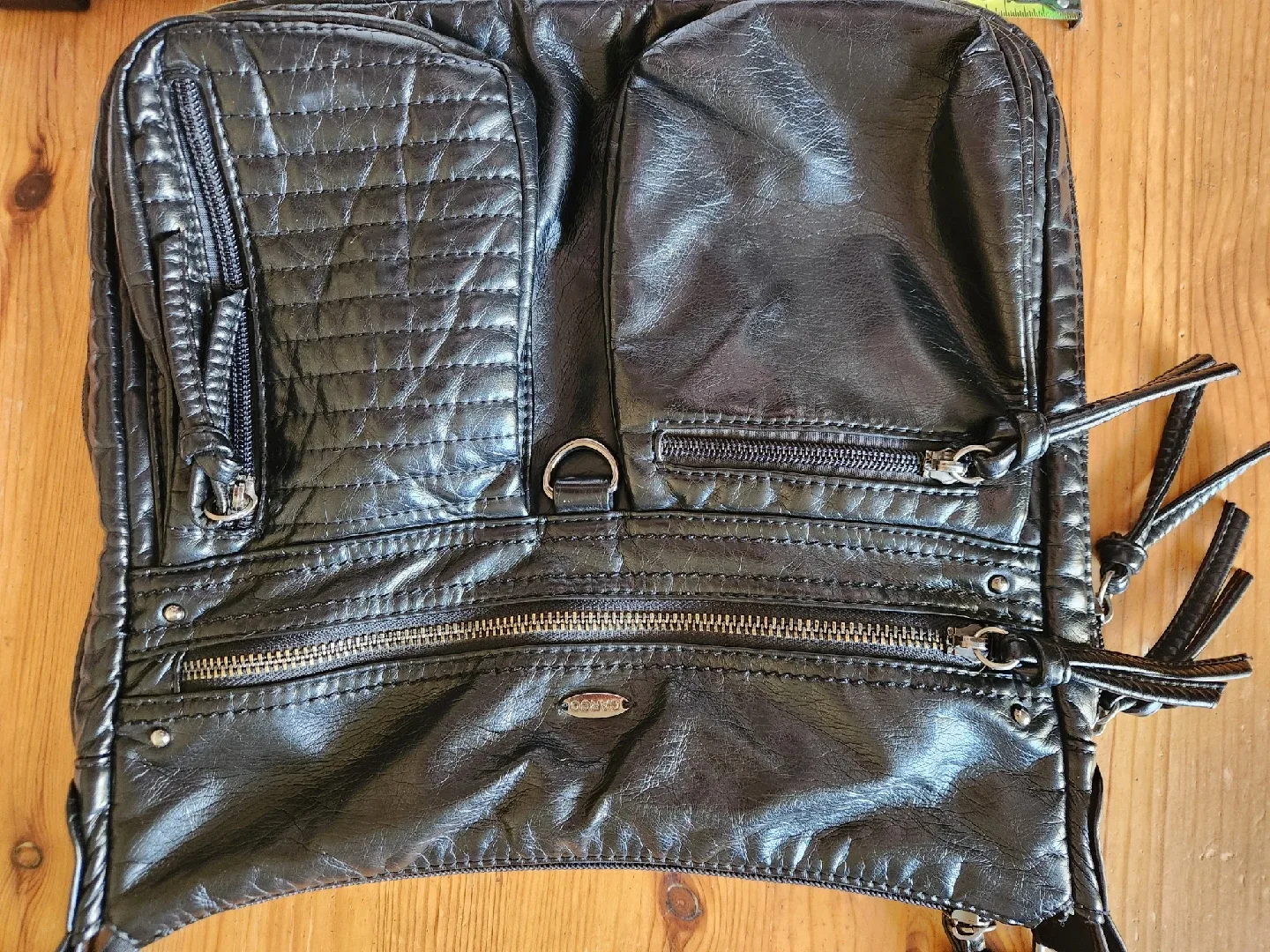 Cargo Black Faux Leather Crossbody Bag image indicator(4)