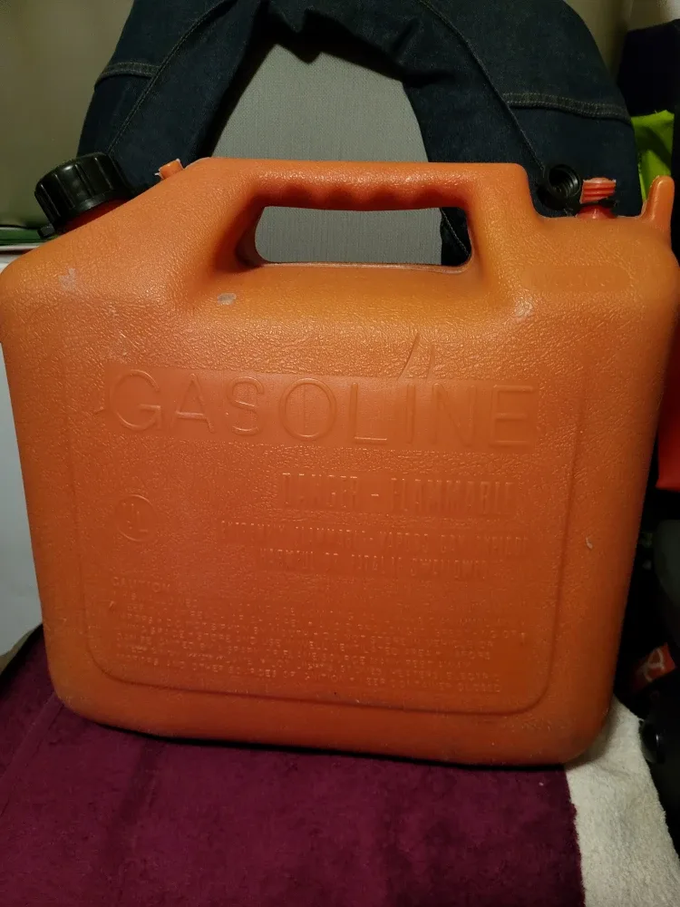 Orange Gasoline Container