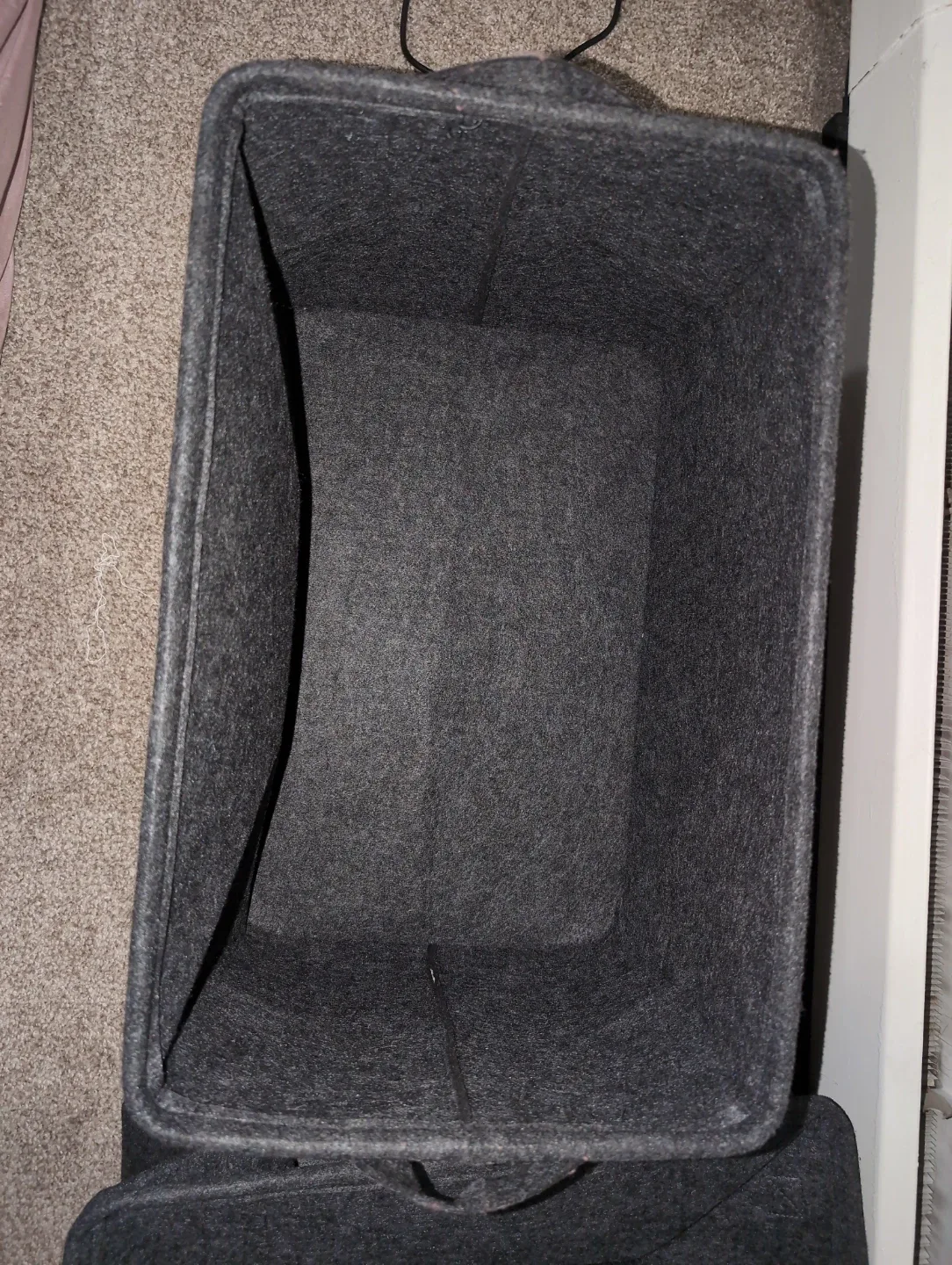 Grey Felt Storage Basket image indicator(2)