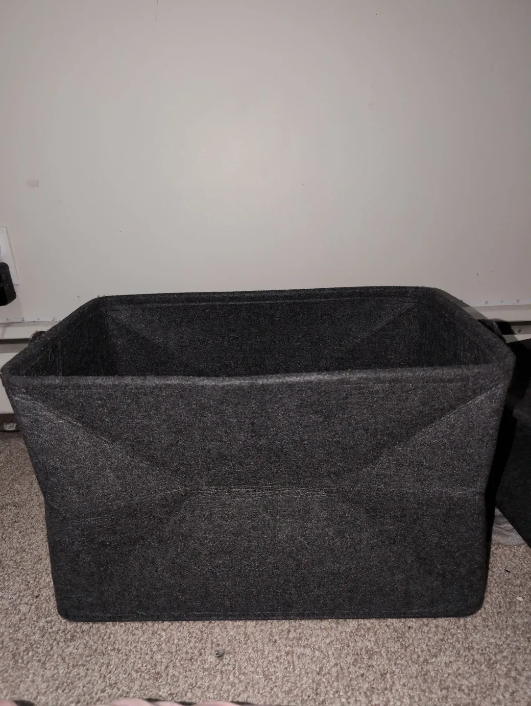 Grey Felt Storage Basket image indicator(3)