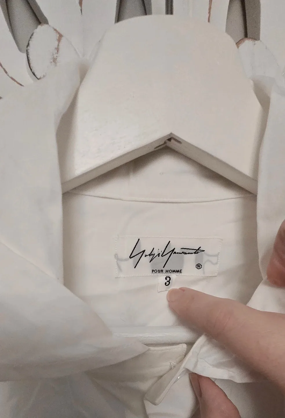 Yohji Yamamoto Pour Homme White Shirt - Size 3 image indicator(2)