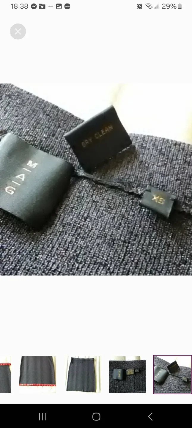 MAG miniskirt - Size XS sparkling dark gray image indicator(2)