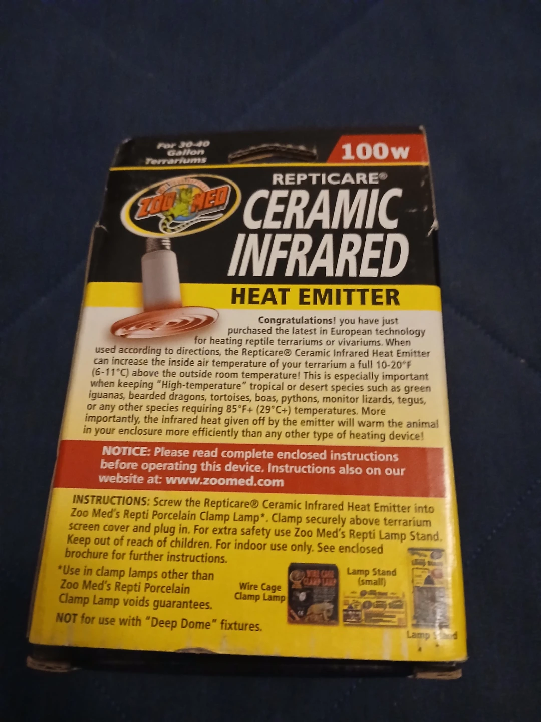 Zoo Med ReptiCare Ceramic Infrared Heat Emitter 100W - photo 5
