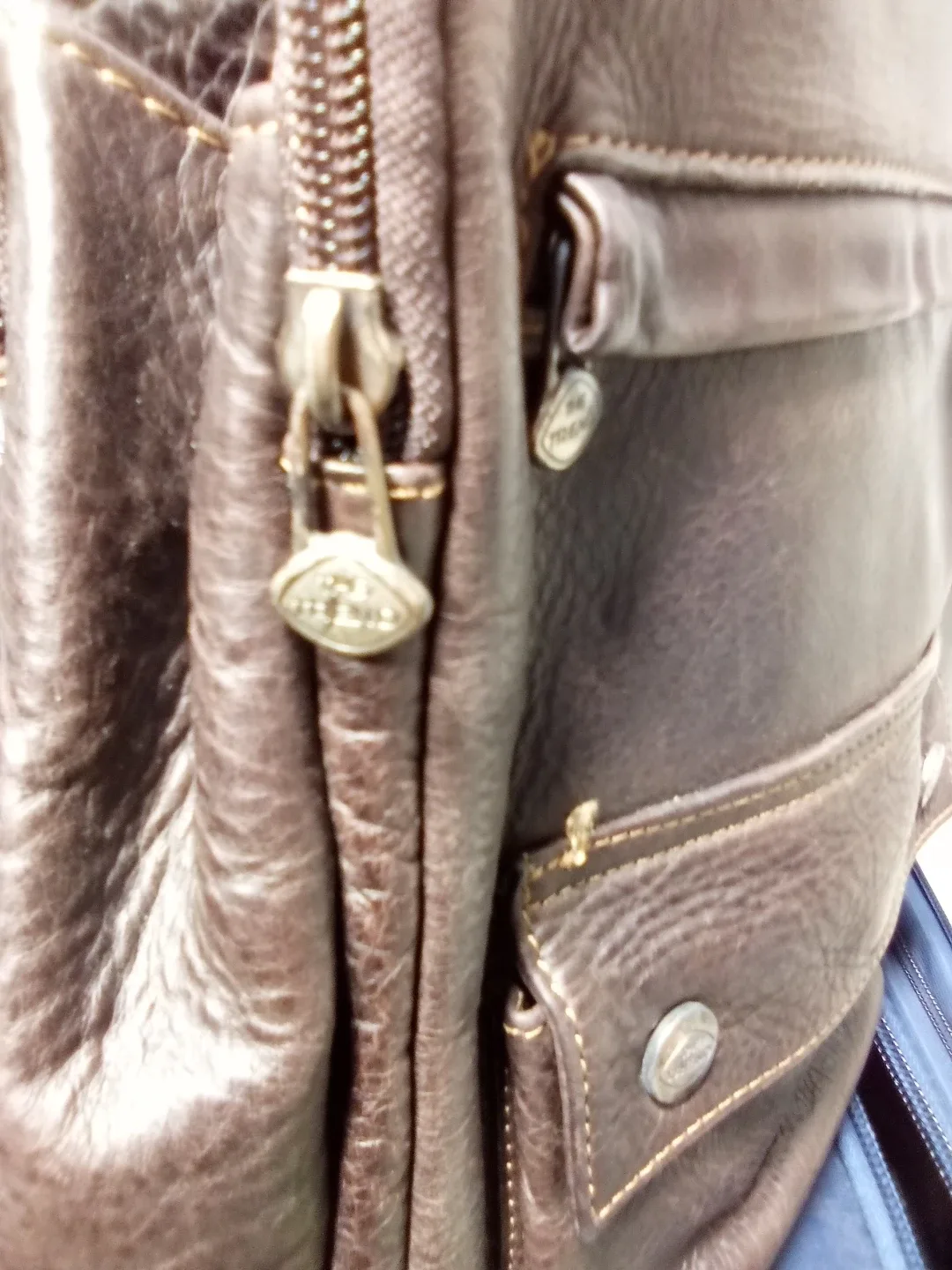 Brown Leather Backpack "The Trend"  Made in Italy image indicator(4)