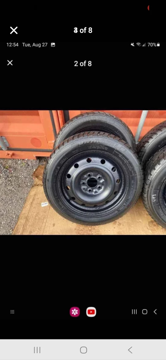 Set of 4 UNIROYAL Winter Tires on Rims (205/55R16 5×114.3) - photo 3