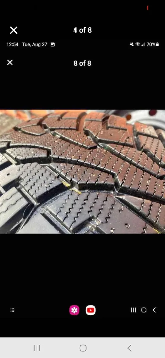 Set of 4 UNIROYAL Winter Tires on Rims (205/55R16 5×114.3) image indicator(6)