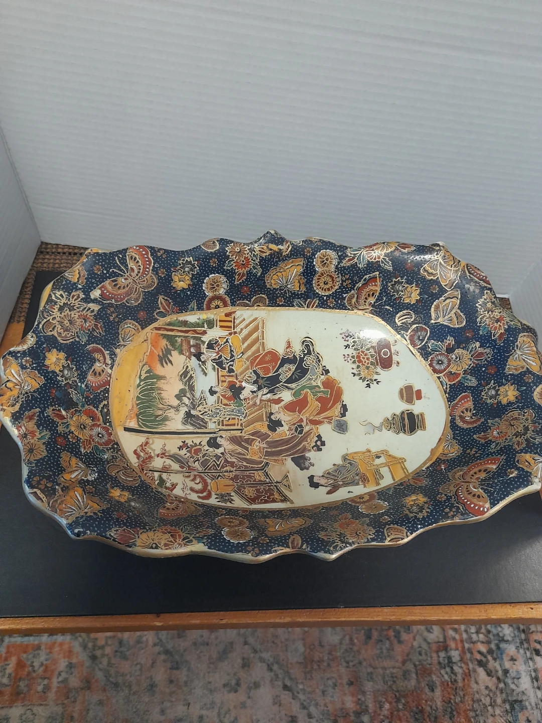 Vintage Japanese Imari Ware Pedestal Bowl