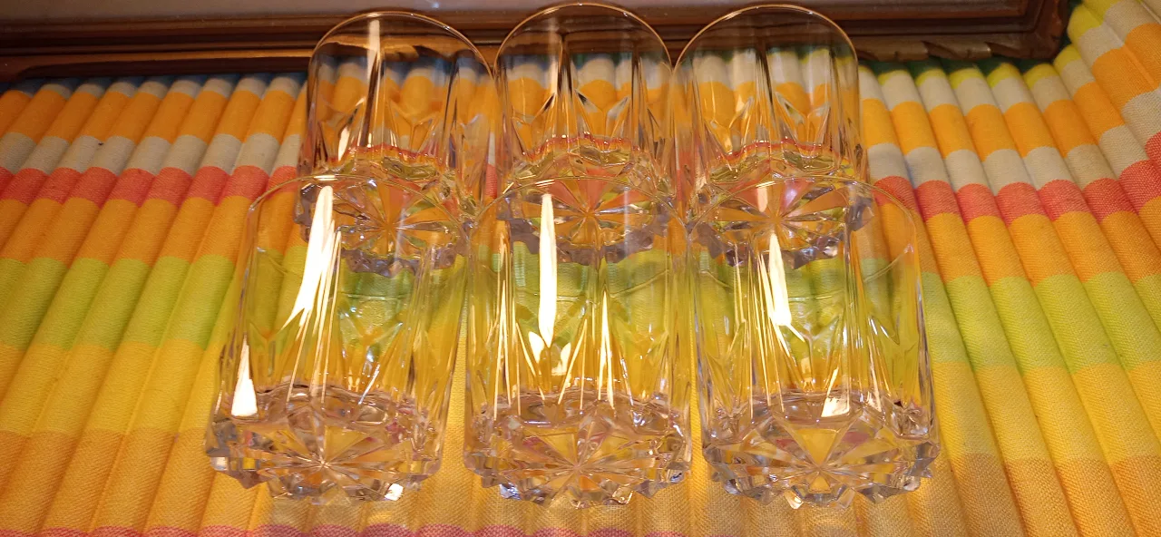 6 retro rock crystal glasses in mint condition image indicator(8)